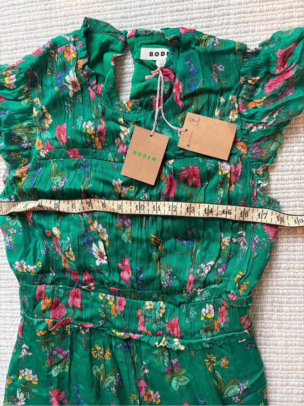 Boden Green Floral Maxi Dress - Picture 9 of 14